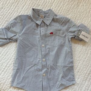 NWT Carter's Blue Striped Kids button up Shirt